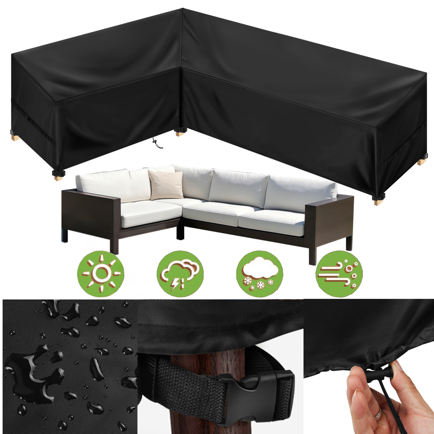 Outdoor Furniture Varnish - Outdoor Waterproof Sectional Sofa Cover Heavy