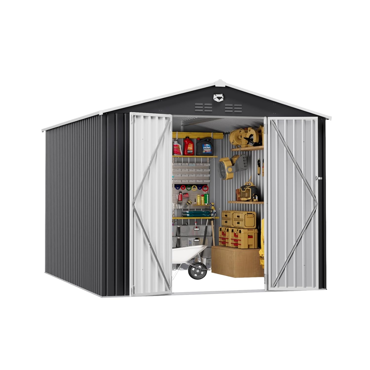 Outdoor Furniture Design - 10x12 FT Metal Outdoor Storage Shed