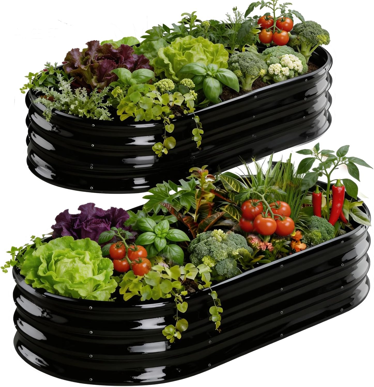 Planter Raised Metal - Raised Garden Bed Outdoor 2 Sets