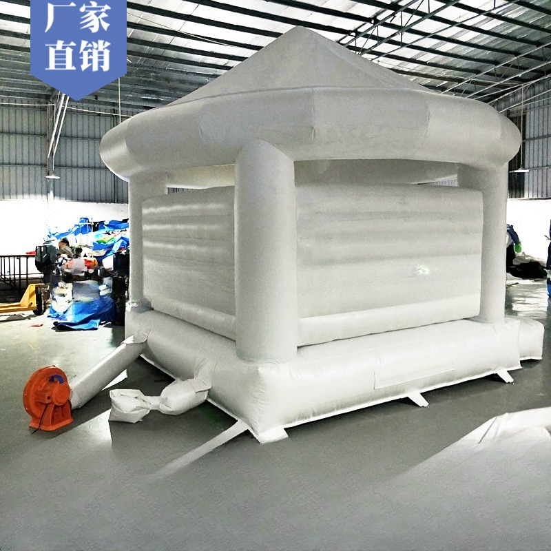 Outdoor Furniture Sales - Inflatable white trampoline wedding party castle