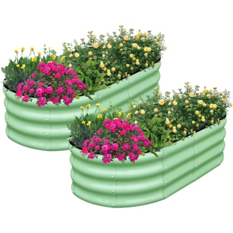 Planter Raised Metal - Galvanized Raised Garden Bed Outdoor 2