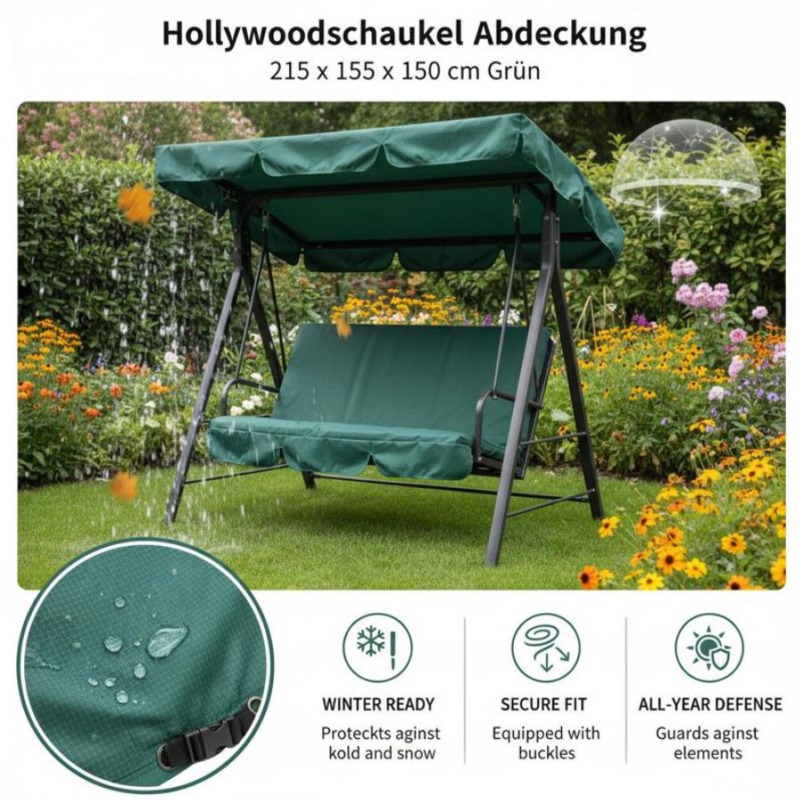 Patio 3 Seater Swing Chair Ben – Outdoor Furniture Sofa recenzja i cena