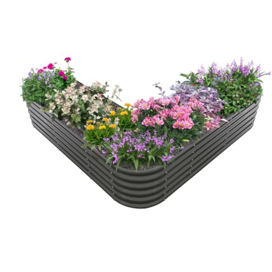 Heart-Shaped Galvanized Raised – Planter Raised Metal recenzja i cena