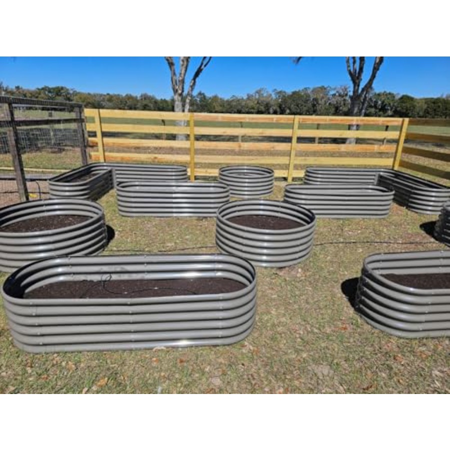 Heart-Shaped Galvanized Raised – Planter Raised Metal recenzja i cena