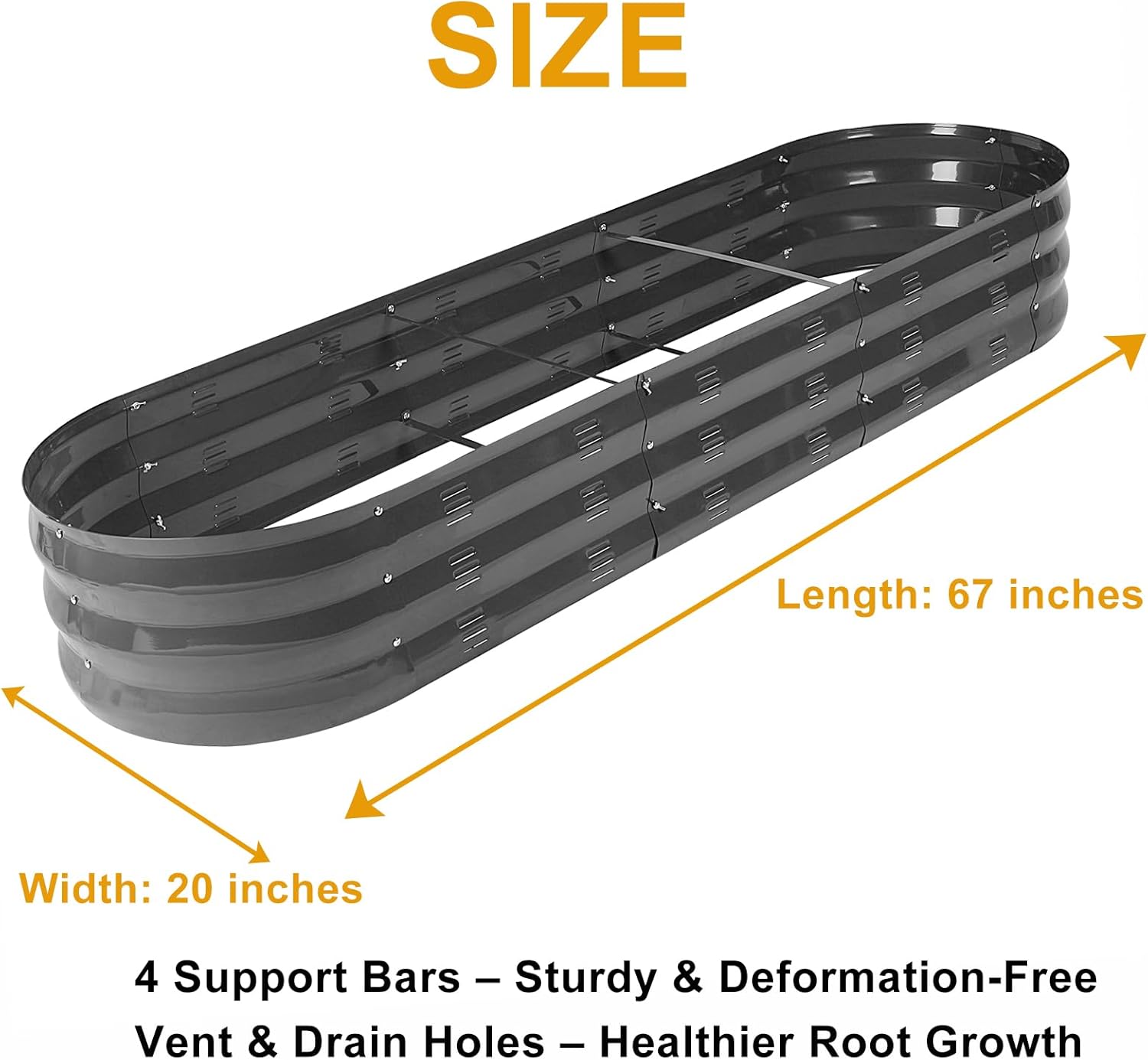 67-Inch Raised Garden Bed, Met – Planter Raised Metal recenzja i cena