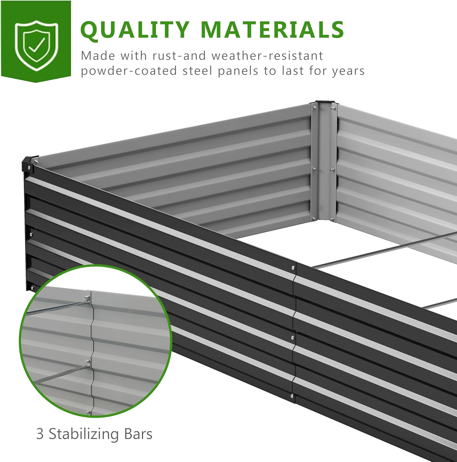 2PCS 10x3x1ft Galvanized Raise – Planter Raised Metal recenzja i cena