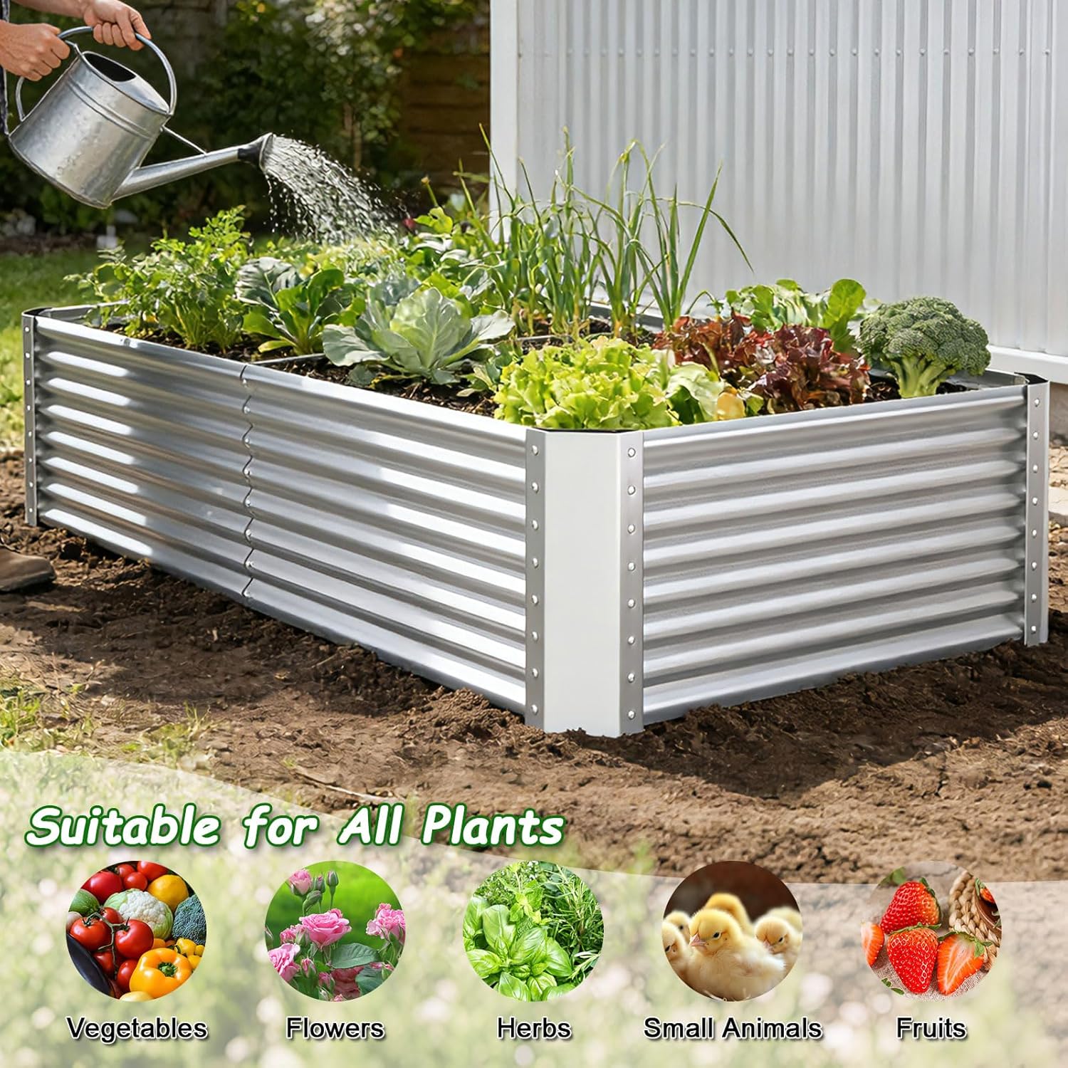 Tall Galvanized Raised Garden  – Planter Raised Metal recenzja i cena