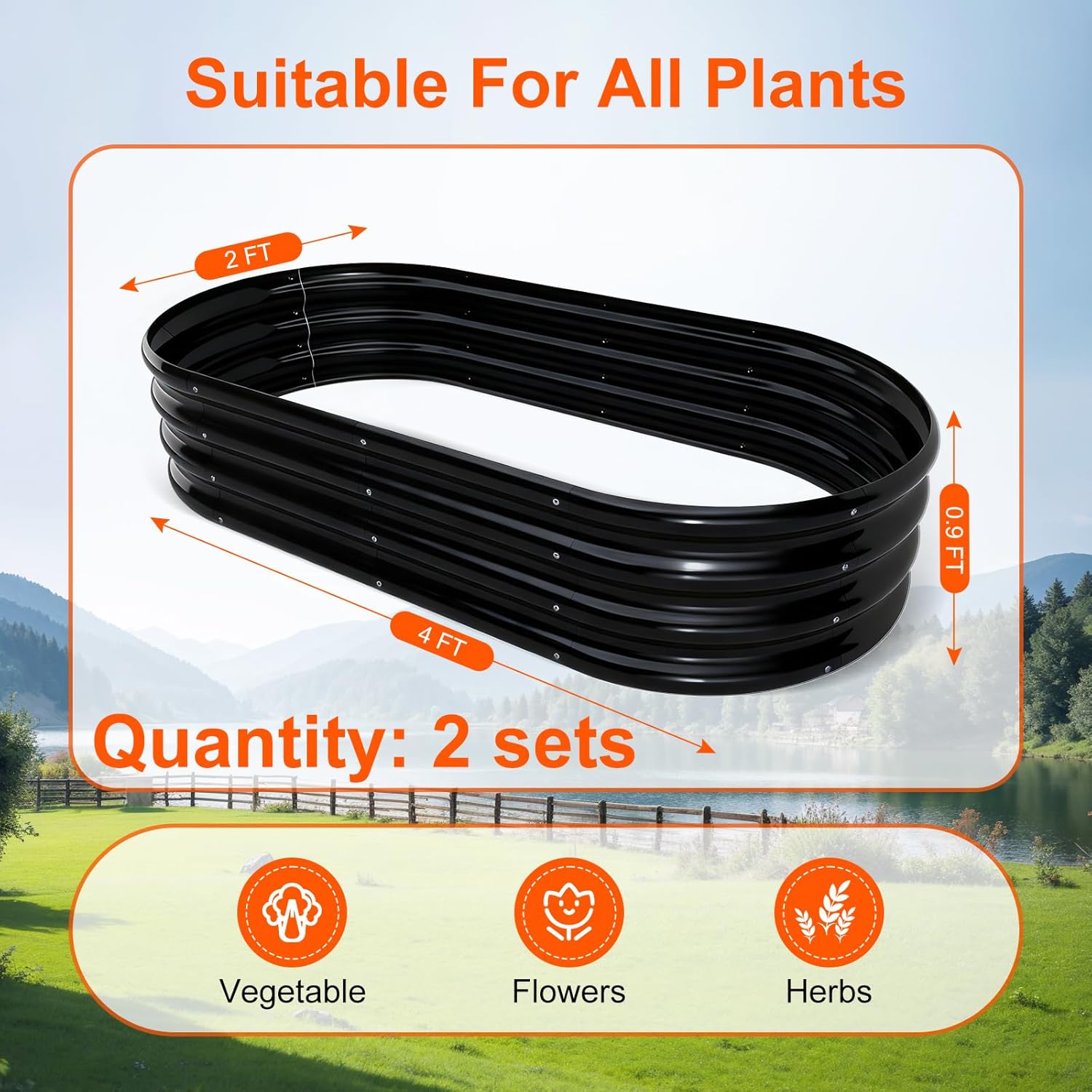 Raised Garden Bed Outdoor 2 Se – Planter Raised Metal recenzja i cena