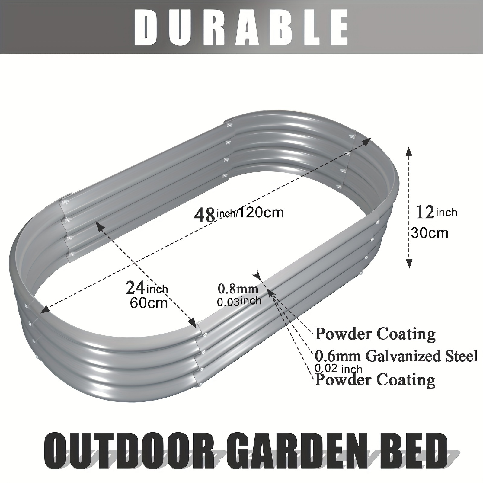 4x2x1FT Galvanized Raised Gard – Planter Raised Metal recenzja i cena