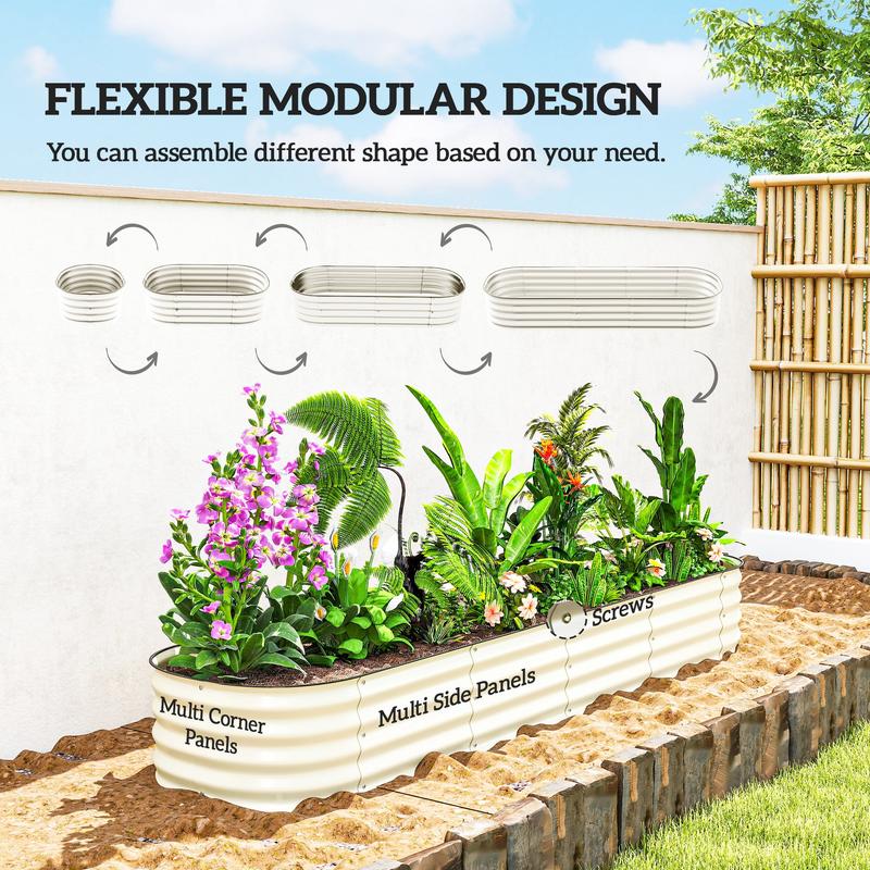 Outsunny 7.9' x 2' x 1' Galvan – Planter Raised Metal recenzja i cena