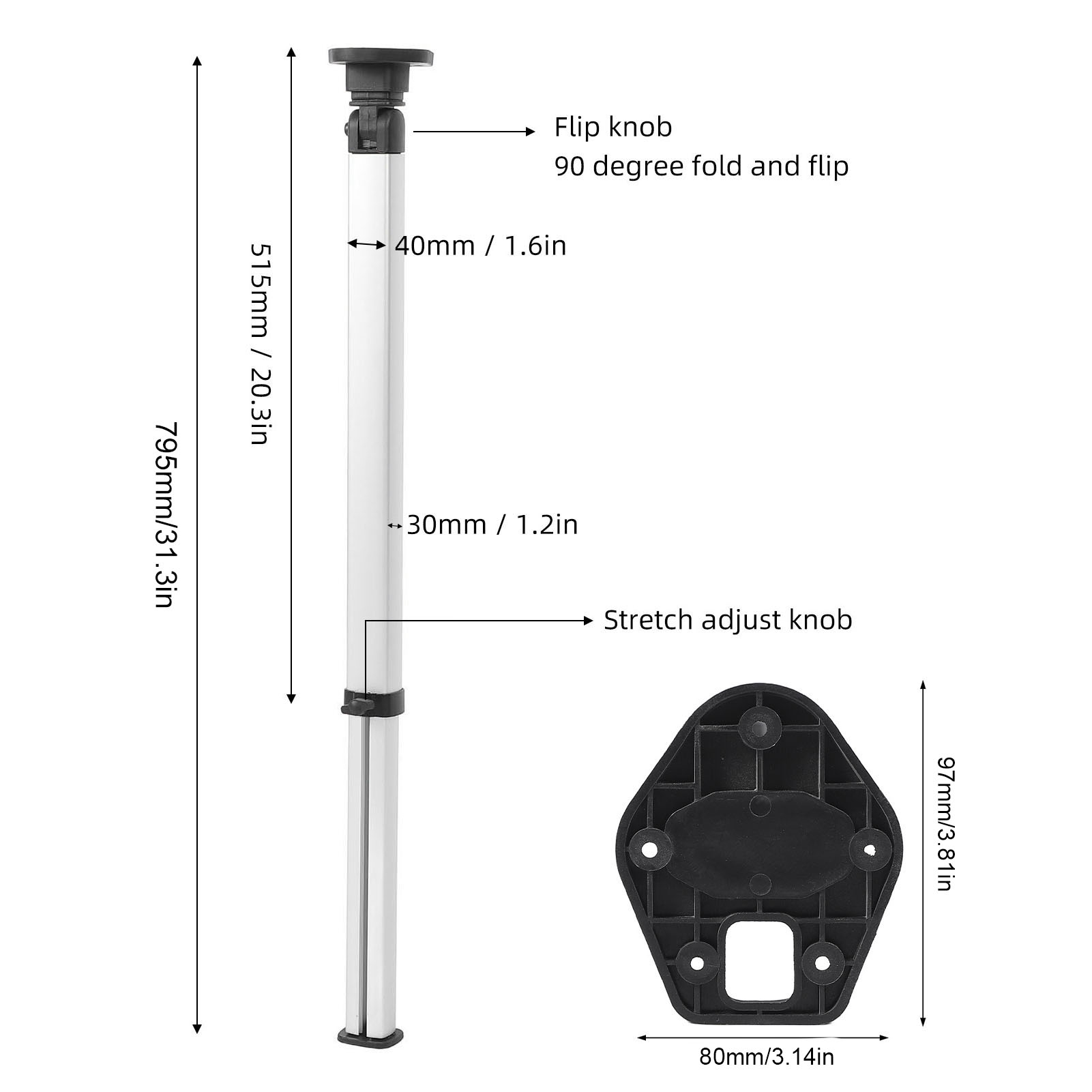 RV Telescopic Folding Table Le – Outdoor Furniture Legs recenzja i cena