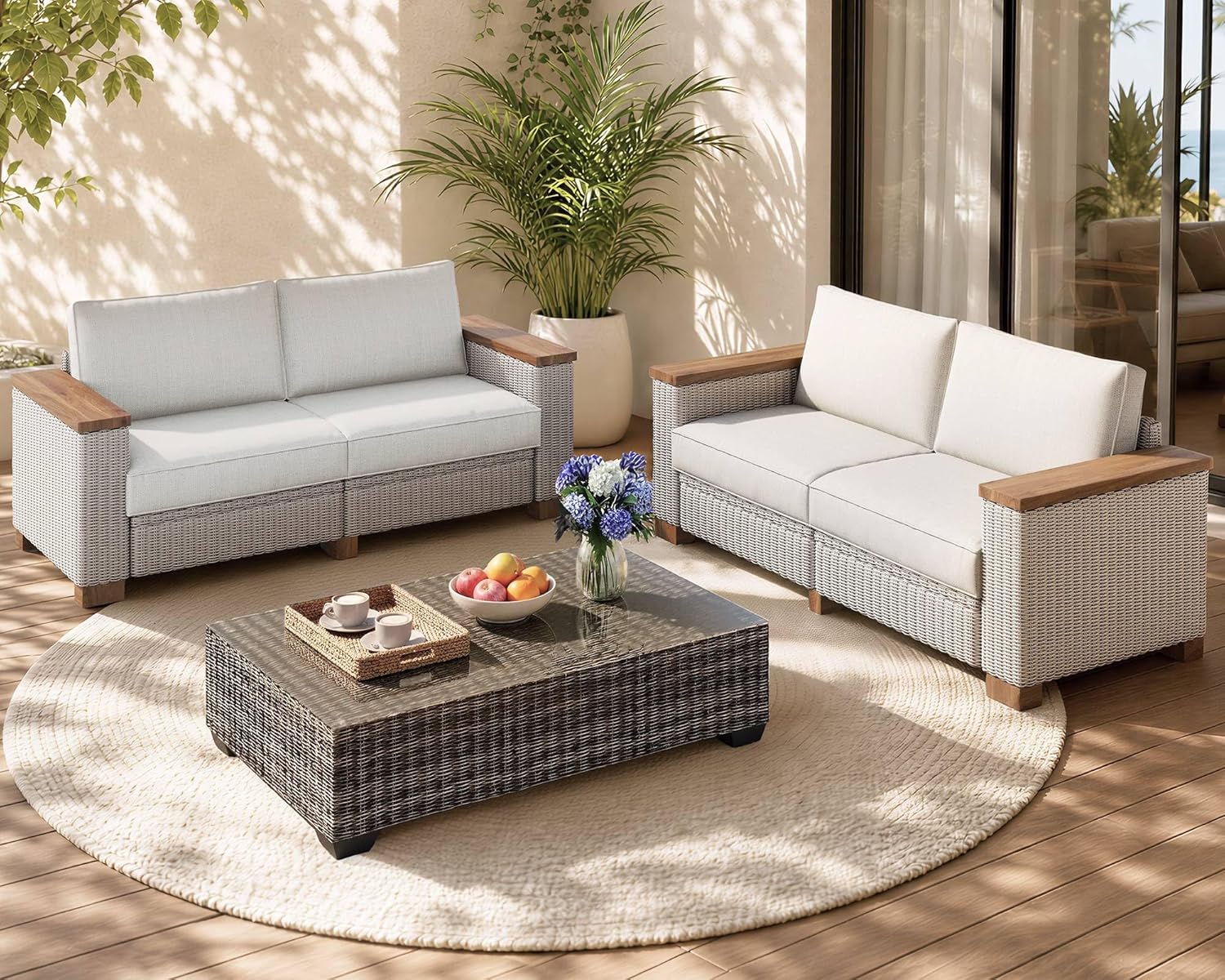 4-Piece Wicker Patio Furniture – Outdoor Furniture Legs recenzja i cena
