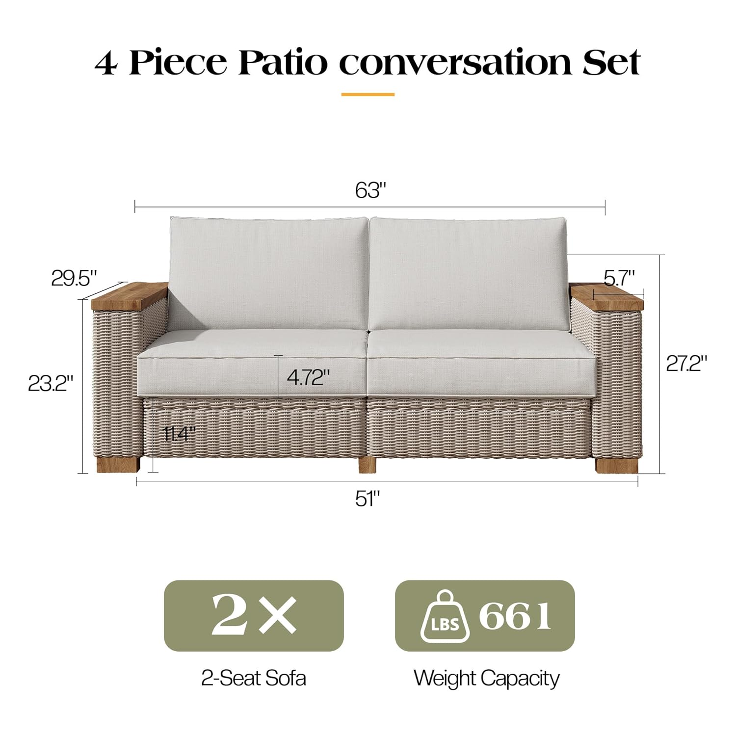 4-Piece Wicker Patio Furniture – Outdoor Furniture Legs recenzja i cena