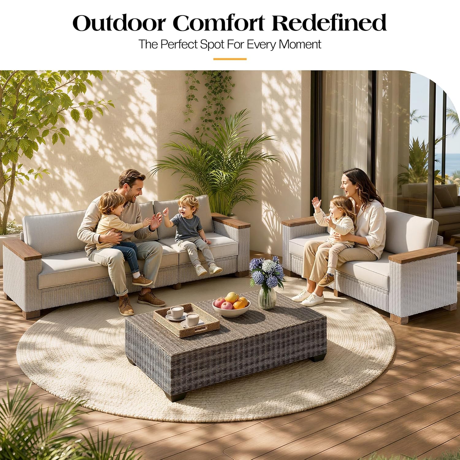 4-Piece Wicker Patio Furniture – Outdoor Furniture Legs recenzja i cena