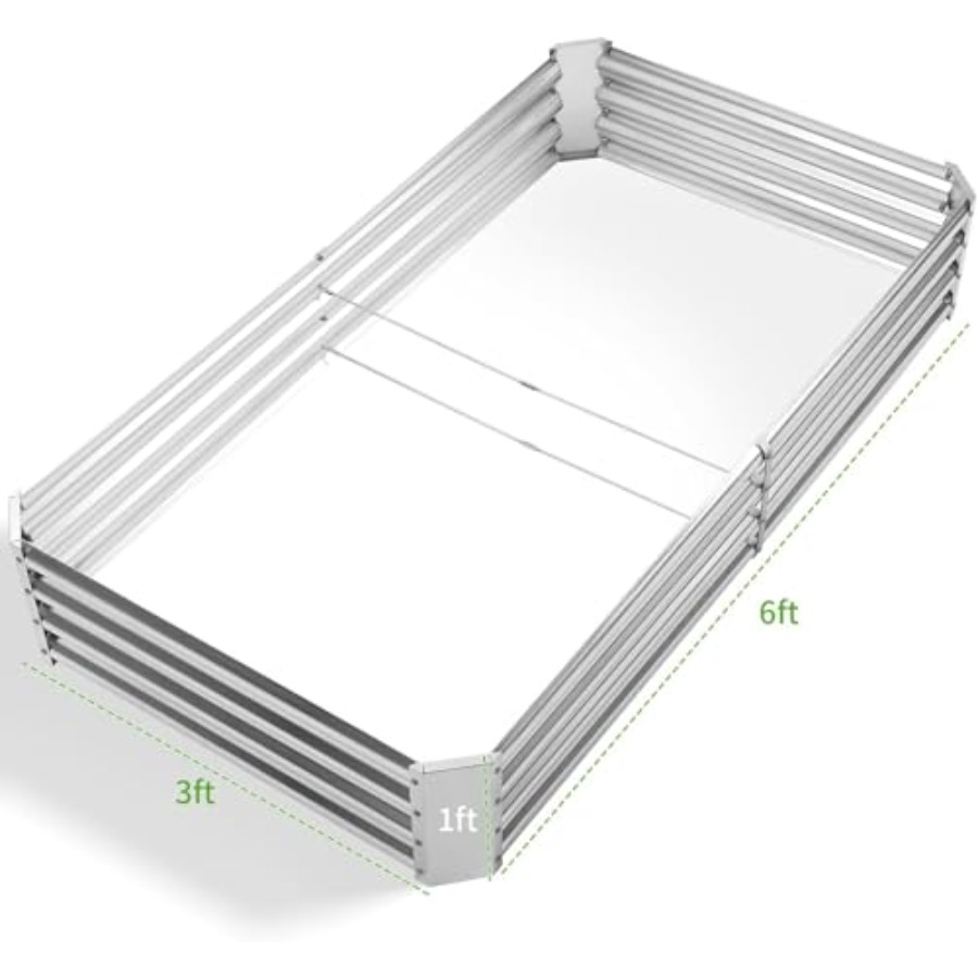3 Pack 6×3×1ft Galvanized Meta – Planter Raised Metal recenzja i cena
