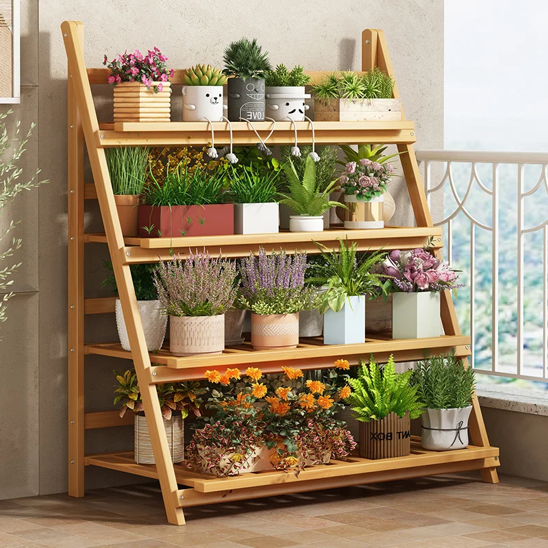 Solid Wood Flower Shelf Plant  – Outdoor Furniture Design recenzja i cena