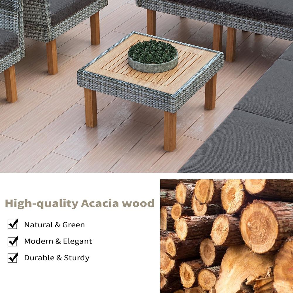 Gray Outdoor Wicker Sectional  – Outdoor Furniture Legs recenzja i cena