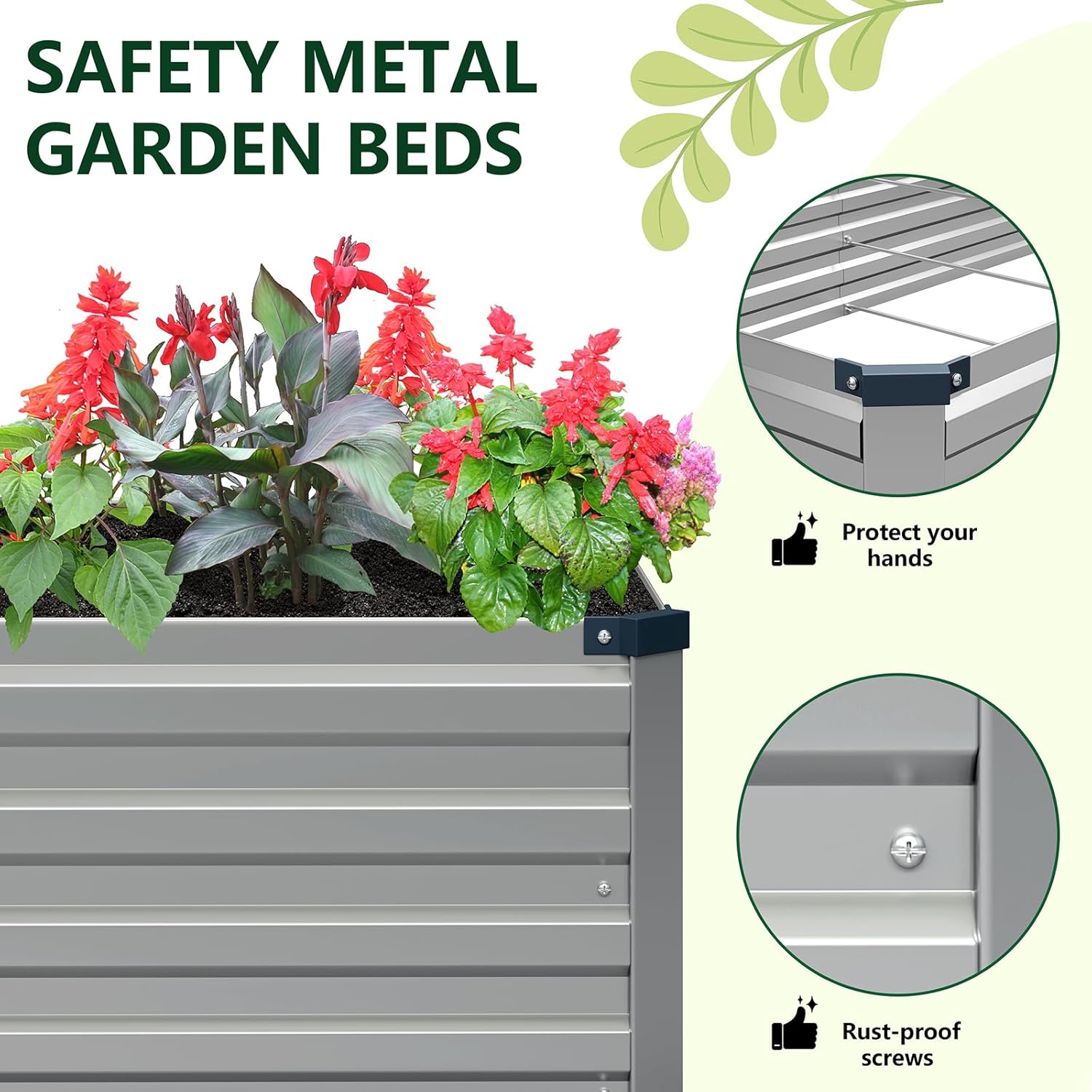 8x4x1FT (2 Pack) Galvanized Ra – Planter Raised Metal recenzja i cena