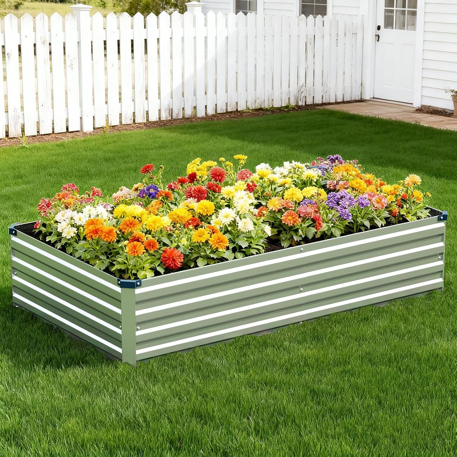 8x4x1FT (2 Pack) Galvanized Ra – Planter Raised Metal recenzja i cena