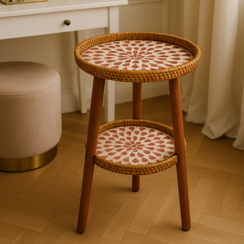 Double-Layer Rattan Coffee Tab – Outdoor Furniture Legs recenzja i cena