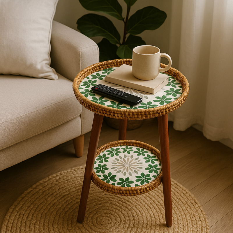 Double-Layer Rattan Coffee Tab – Outdoor Furniture Legs recenzja i cena