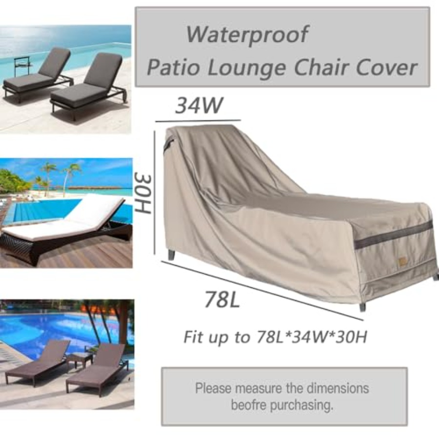 Patio Chaise Lounge Cover Wate – Outdoor Furniture Sofa recenzja i cena