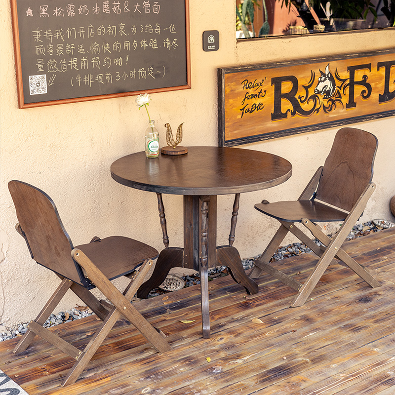 Retro Dining Table Round Table – Outdoor Furniture Shop recenzja i cena