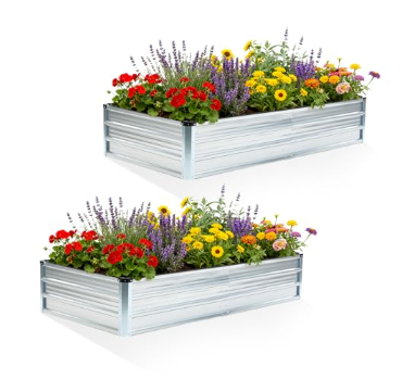 Metal Raised Garden Bed 2pcs S – Planter Raised Metal recenzja i cena