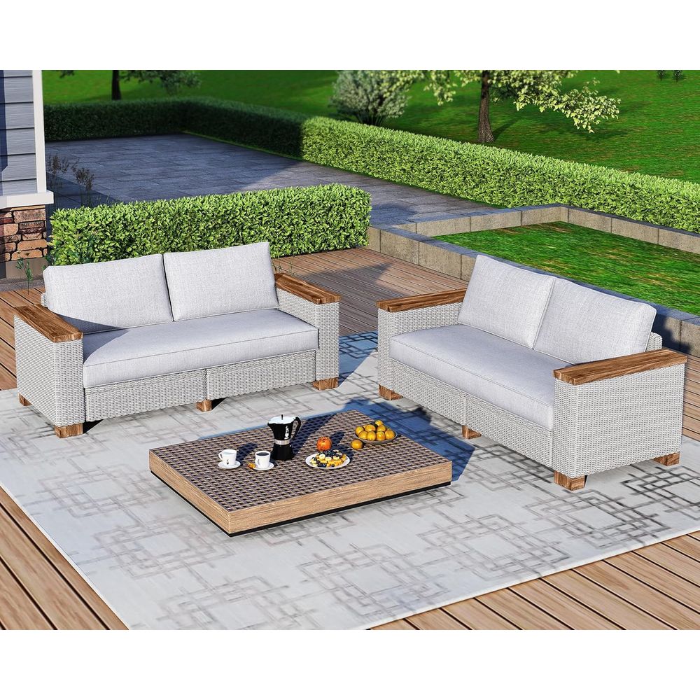 All-Weather Wicker 4-Piece Pat – Outdoor Furniture Legs recenzja i cena