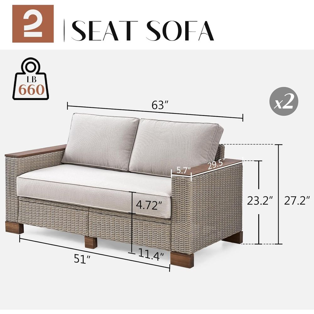 All-Weather Wicker 4-Piece Pat – Outdoor Furniture Legs recenzja i cena