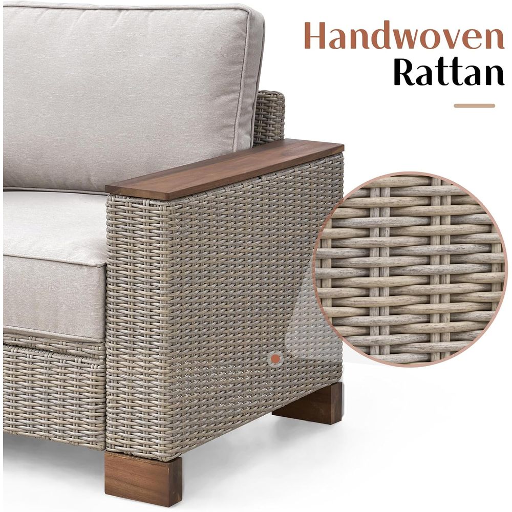 All-Weather Wicker 4-Piece Pat – Outdoor Furniture Legs recenzja i cena
