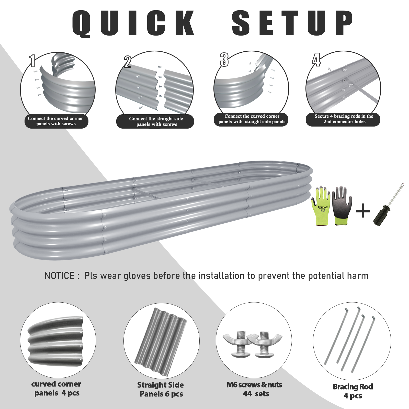 12x2x1FT Galvanized Raised Gar – Planter Raised Metal recenzja i cena
