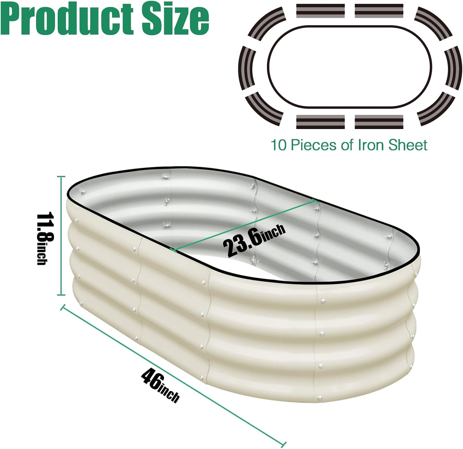 Galvanized Raised Garden Bed,  – Planter Raised Metal recenzja i cena