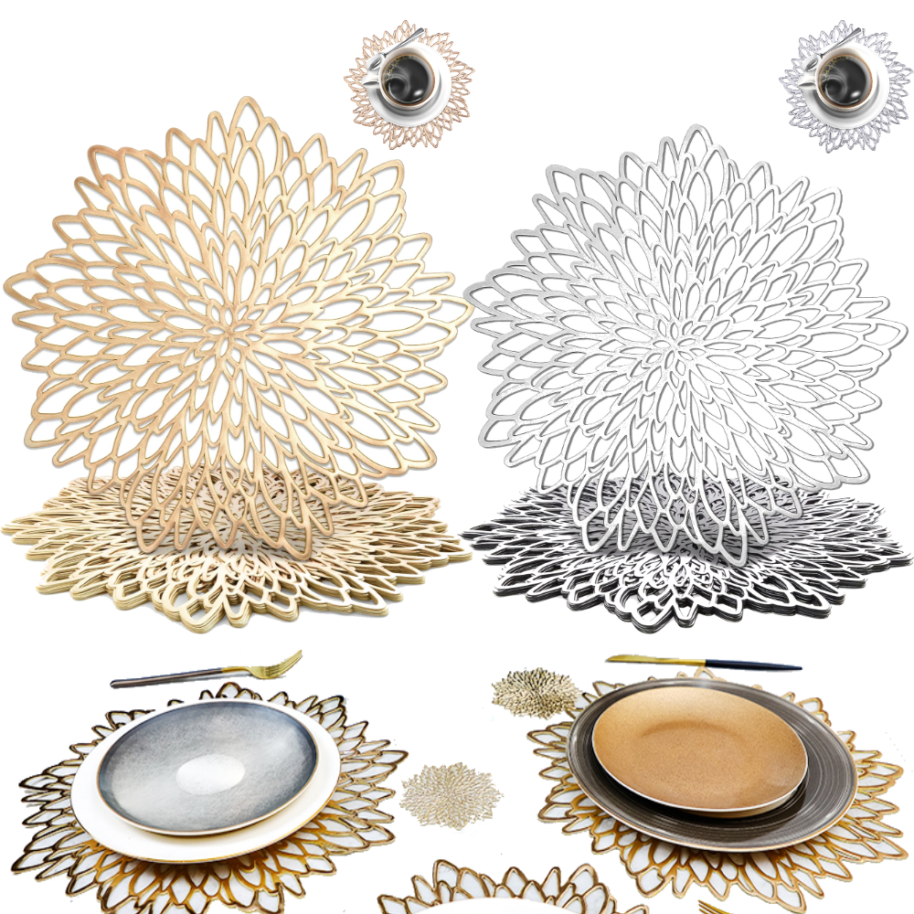 Set of 4 Metallic Placemats Se – Outdoor Furniture Design recenzja i cena
